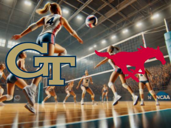 Georgia Tech Yellow Jackets at SMU Mustangs Womens Volleyball